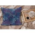 thumbnail image 2 of Abstract Fluffy Throw Pillow Cushion Cover, Ocean Inspired Graphic Paisley Swirled Hand Drawn Art Print, Rectangle Accent Pillow Case, 26" x 16", Purple Blue, by Ambesonne, 2 of 5