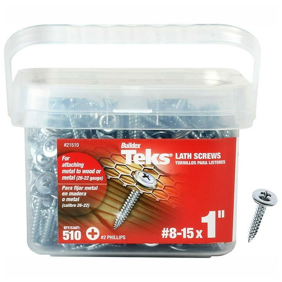 Teks 2856169 Screw, NO 8-15 x 1 in. - Steel, Metallic