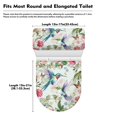 thumbnail image 7 of HELLHERO Toilet Seat Cover Set Stretch Toilet Seat Cover & Pack of 2 for Indoor Home Stretchy Fabric Elastic Bottom, Hummingbirds and Floral Print, 7 of 7