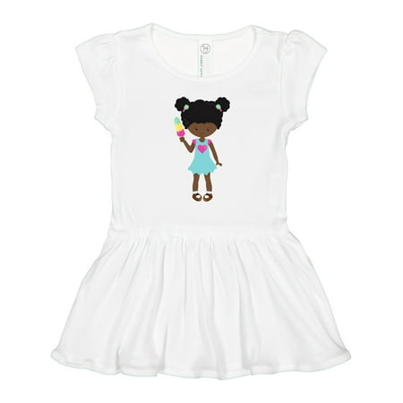 

Inktastic Girl with Ice Cream African American Girl Dress Gift Toddler Girl Dress