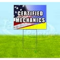 thumbnail image 1 of Certified Mechanics (18" x 24") Yard Sign, Includes Metal Step Stake, 1 of 6