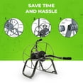 thumbnail image 3 of Yard Butler Hose Reel Handy Reel - Portable Hose Hanger - Garden Hose Storage, Water Hose Holder - Water Hose Reel, Metal Hose Reel, Garden Hose Stand - Heavy Duty Steel Hose Reel Cart - Silver, 3 of 6