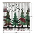 thumbnail image 5 of Rideau de Douche pour Salle de Bain Sapin de Noël Carreaux Buffalo Rouges Rideau de Salle de Bain Imperméable Moderne Crochets de Rideau de Douche Inclus,72x72 Pouces, 5 of 5