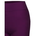 thumbnail image 4 of A2Y Women's Basic Solid Premium Cotton High Rise Bike Shorts Dark Plum 3XL, 4 of 6