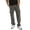 Charcoal, variant on Vibes Men's Cargo-Pocket Fleece Sweatpants Relaxed Fit Adjustable Leg Opening