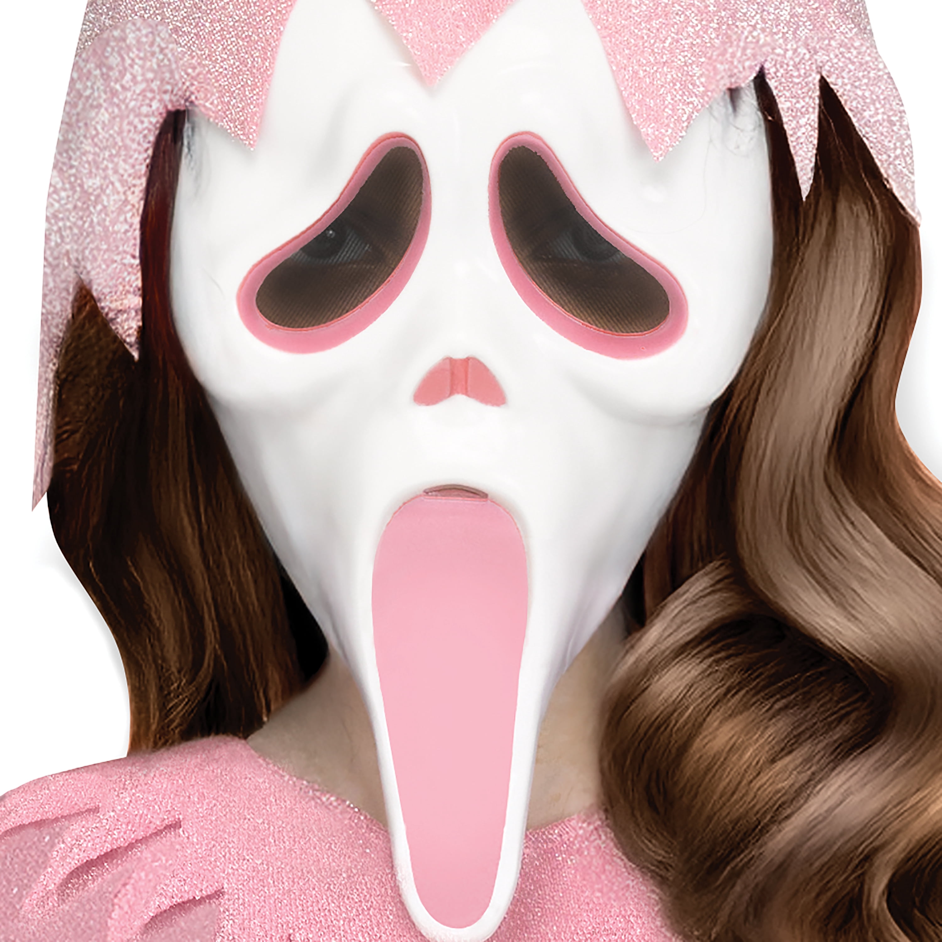 Ghost Face Pink Halloween Costume for Toddlers, 2-Piece, Size 3T-4T, by Fun World