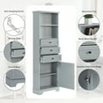 thumbnail image 4 of Aukfa 68'' Bathroom Cabinet with Drawers and Shelves,Freestanding Tall Storage Cabinet - Grey, 4 of 8
