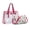 Flower Fuchsia, variant on Poppy Womens Clear Shoulder Bag with Pouch 2 Pieces Set Tote Bag Handbag Shopping Bag