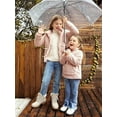thumbnail image 3 of Oudiya Girls Fleece Jacket Spring Sherpa Outwear Full Zip Coat with Pockets for kids 5-14 Years, 3 of 7