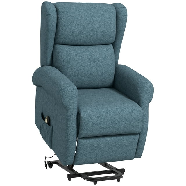 HOMCOM Fauteuil Inclinable Releveur pour Aînés avec Repose-Pieds et Pochette Latérale