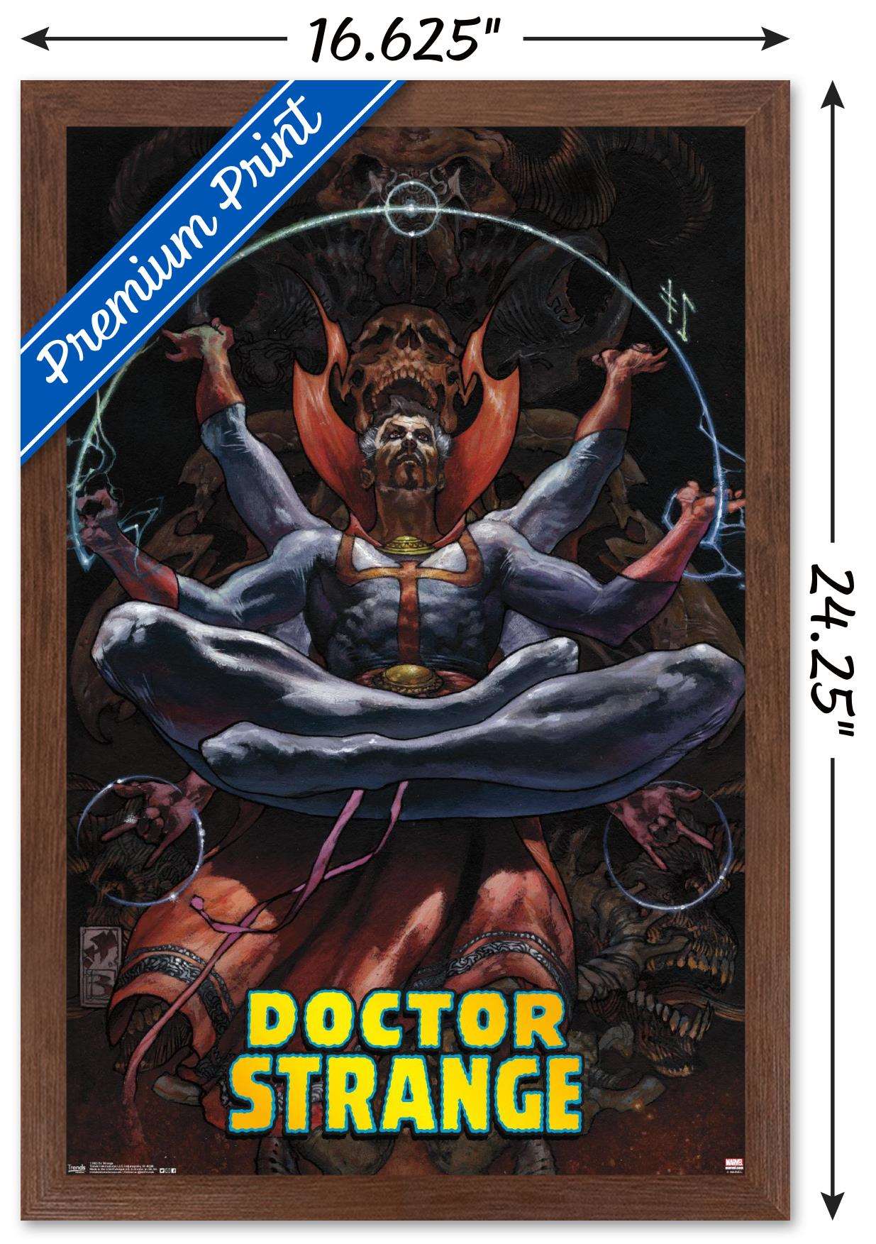Marvel Comics - Doctor Strange - Meditating Wall Poster, 14.725" x 22.375", Framed