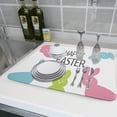 thumbnail image 6 of Spring Easter Dish Drying Mats for Kitchen Counter 18×24 Inch Cute Bunny Rabbit Large Microfiber Drying Mat Kitchen Accessories Dish Rack Mat Drainer Pad Washable Absorbent, 6 of 6