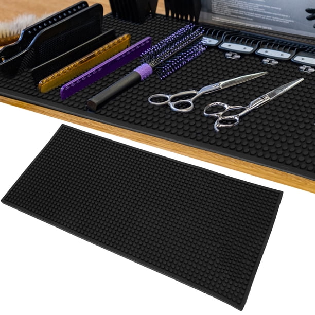 Alfombra de Herramientas de Peluquería, Seca los Platos Suministros de Salón de Peluquería Suaves y Duraderos, Resistencia Al Agua y Salones de Cabello de Barbería Sin