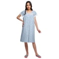 thumbnail image 1 of Moomaya Chemise de Nuit à Manches Courtes en Coton pour Femmes, Longueur Genou, Imprimée, 1 of 4