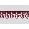 thumbnail image 2 of 5/8",3/4",1",1.25",1.75",2", 2.5", 3",3.25" Embroidered Burgundy Venice Lace, 2 of 5