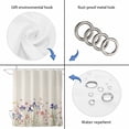 thumbnail image 5 of Spring Floral Bathroom Shower Curtains with 12 Hooks Polyester Waterproof Shower Curtain for Stalls and Bathtubs Farmhouse Summer Botanical Flowers Decorative Bathroom Privacy Curtain 72x78 Inches, 5 of 9