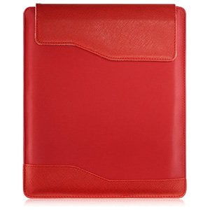 Hd Carbon - Premium Ballistic Nylon Vertical Sleeve Pouch Case for ARCHOS 97 Carbon, ARCHOS 97 Titanium HD, ARCHOS 97 Xenon - Red