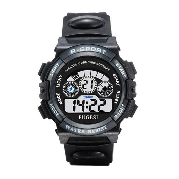 Wartleves Reloj deportivo digital LED de silicona resistente al agua para niños y niñas