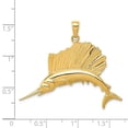 thumbnail image 2 of 14k Yellow Gold Polished SailFish Pendant - 3.7 Grams - Measures 38x41mm, 2 of 2