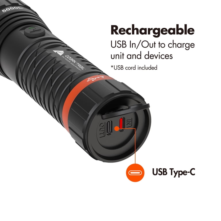 LED Rechargeable Flashlight, 5000 Lumens, USB-C photo 7
