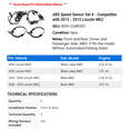 thumbnail image 2 of ABS Speed Sensor Set 4 - Compatible with 2013 - 2015 Lincoln MKZ 2014, 2 of 2