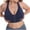 Blue, variant on Bralettes for Women Zip Front Closure Sports Bra Seamless Full Coverage Breathable Workout Bras