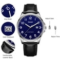 thumbnail image 2 of Watch for Men Minimalist Ultra Thin Wrist Watch Waterproof Quartz Analog Watch with Leather Strap -Gift for Men, 2 of 7