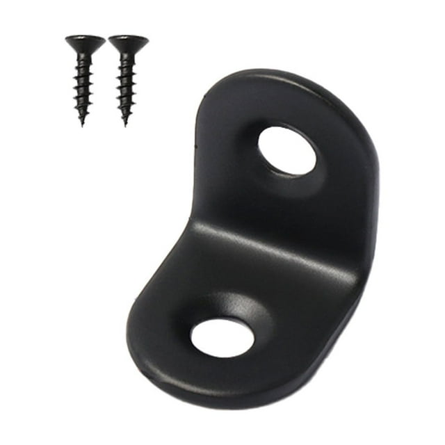 Décor de Printemps 10 Pcs Support de Fixation en Acier Inoxydable Épaissi pour Code Angle Droit Triangle Noir