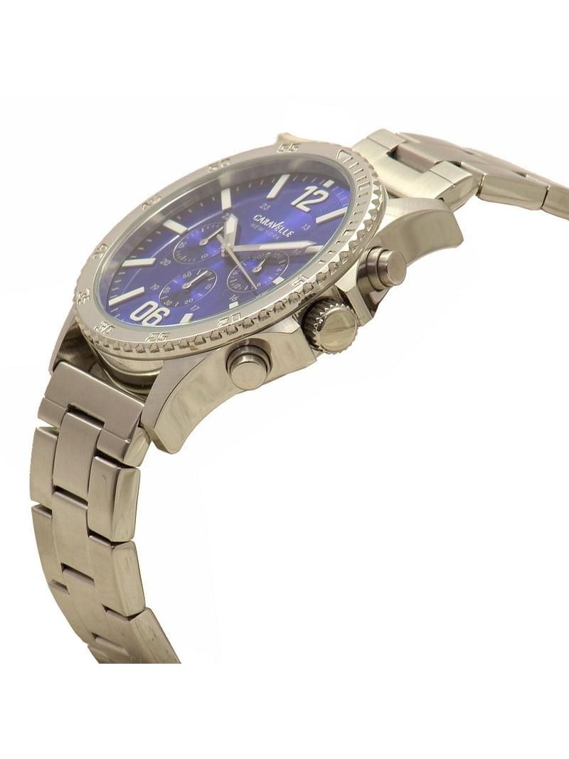 Caravelle Men's 43A116 Silver Stainless-Steel Japanese Quartz