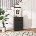 thumbnail image 2 of HOMCOM Commode de Chambre, Commode à 4 Tiroirs pour Chambre, Noir, 2 of 10