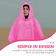 thumbnail image 3 of EXHUMKY Poncho Impermeable Con Capucha Y Cordón Ajustable Para Protección Lluvia, 3 of 7