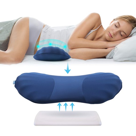 Almohada de soporte lumbar RESTCLOUD, espuma viscoelástica ajustable