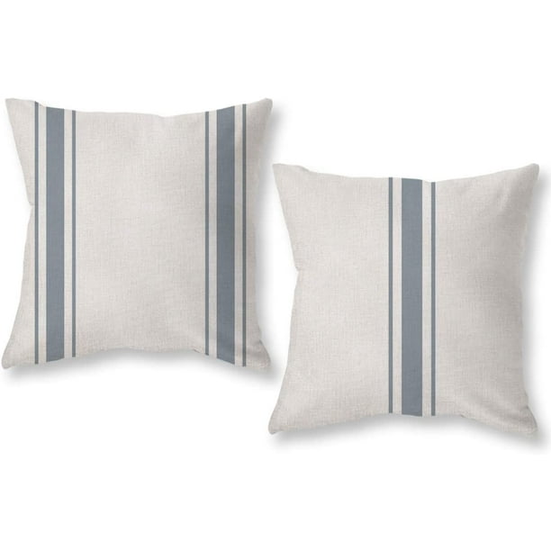 Grey Striped Outdoor Pillow Covers 18x18 Farmhouse Decorative And White Throw Pillows For Couch Home Sofa Set Of 2 Com - Farmhouse Outdoor Patio Pillows Grey Striped Outdoor Pillow Covers 18x18 Farmhouse Decorative And White Throw Pillows For Couch Home Sofa Set Of 2 Com - Farmhouse Outdoor Patio Pillows