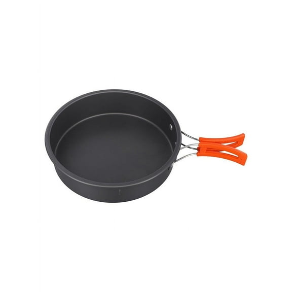 2-3 People Camping Frying Pan Non-Stick Frying Pan Alumina Camping Cooking Pan Large