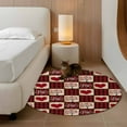 thumbnail image 3 of Red Plaid Valentine's Day Round Rug 3ft Washable Circle Entryway Rugs Non Slip Checkered Farmhouse Valentines Area Rug Indoor Floor Carpet for Bedroom Kitchen Living Room Office Dining Room Nursery, 3 of 8