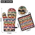 thumbnail image 6 of Pioneer Flower Kitchen Oven Mitt and Pot Holder Sets 2 Pcs for Baking, Cooking and Grilling, Heat Resistant Up To 392 °F, 6 of 7
