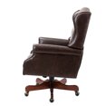 thumbnail image 4 of 14 Karat Home Vegan Leather Office Chair with Arms and High-Back, Height Adjustable Task Chair with 360 Degree Metal Wheels, Brown, 4 of 10
