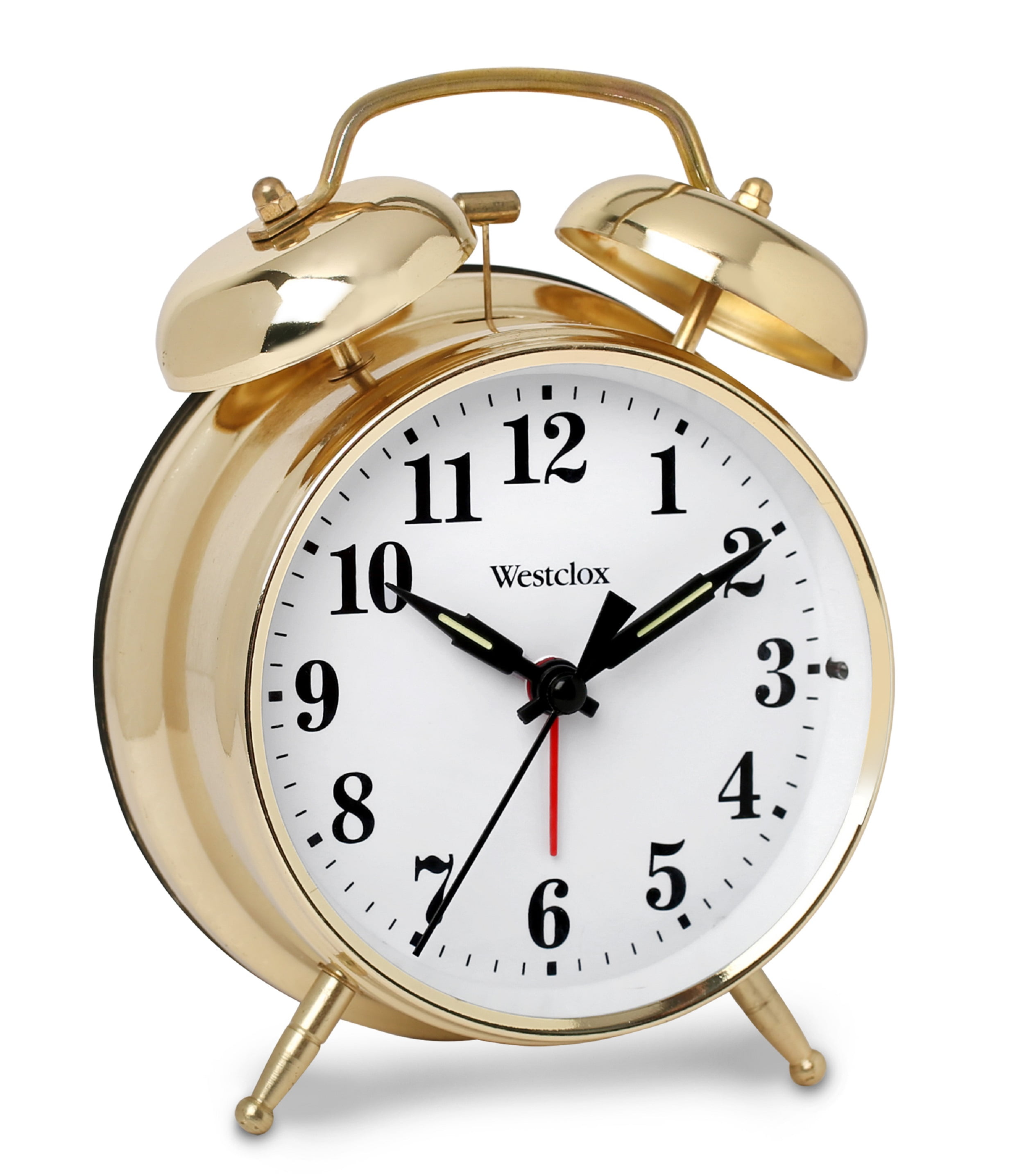 Westclox Vintage Style Analog QA Twin Bell Alarm Clock Gold