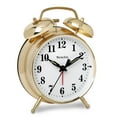 thumbnail image 2 of Westclox Vintage Style Analog QA Twin Bell Alarm Clock Gold Finish – Model 70010G, 2 of 5