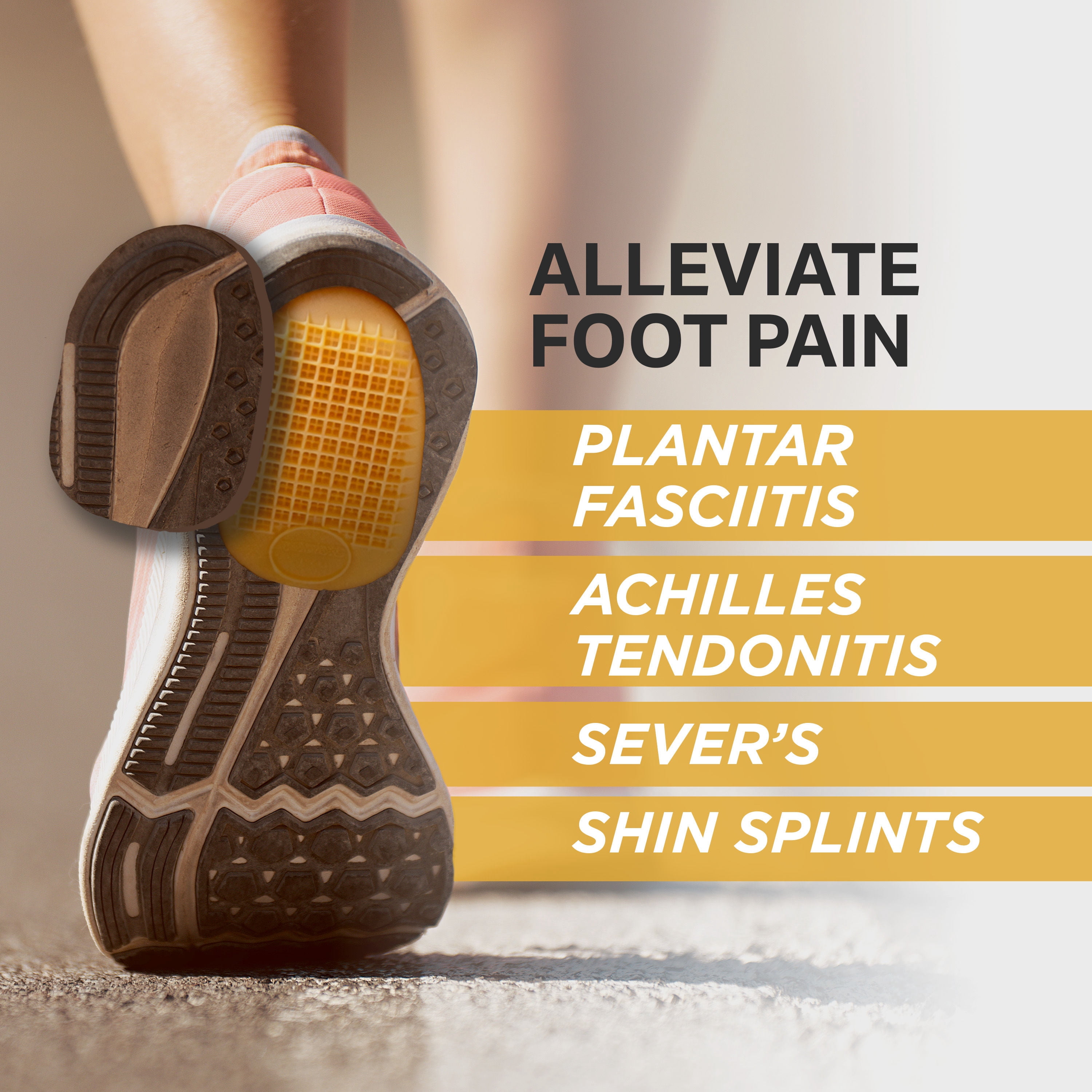 (2 pack) Tuli's Classic Heel Cups, for Heel Pain & Plantar Fasciitis, All Day Comfort, Yellow, Regular Size, 1 Pair