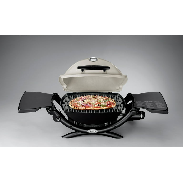 Weber Q 1200 Portable Propane Gas Grill, Titanium, 8,500 BTU