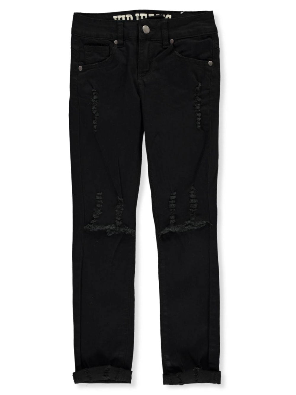 VIP Jeans - VIP Jeans Girls' Slit Knee Jeans - black, 7 - Walmart.com ...