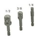 thumbnail image 5 of 3 unids/set adaptador de enchufe de acero al cromo vanadio vástago hexagonal 1/4 pulgadas 3/8 pulgadas 1/2 pulgadas extensión brocas barra juego de puntas hexagonales, 5 of 5