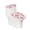 Butterfly Strawberry Pattern, variant on HELLHERO Christmas Poinsettia Toilet Lid Cover 17x21 Inches, 2 Piece Set with Stretchy Polyester, Dust Proof Toilet Tank Cover for Bathroom