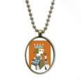 thumbnail image 1 of Jugando a las cartas K ilustración patron Collar Colgante de cadena vintage Colección de joyas colgantes Unbranded M, 1 of 3