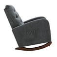 thumbnail image 2 of Rocking Chair Nursery Chair with Fabric Padded Seat, Baby Room High Back Sofa Chair with Big side Pocket, Lounge Chair Reading Chair Side Sofa Single Lounge Reading Sofa TV Chair, Old Man Chair, 2 of 9