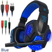 Wired Gaming Headset with Mic and LED Light Over Ear Headphones for Laptop Cellphone PS4