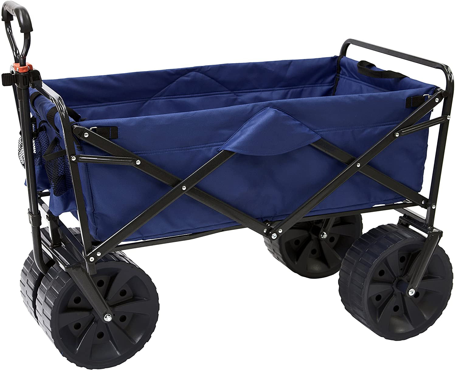 Mac Sports Heavy Duty Collapsible Folding All Terrain Utility Beach Wagon Cart with Table Red/Black 