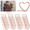 thumbnail image 1 of Qucyy Porte-Cartes de Table en Or 32 Pcs, Porte-Cartes Photo en Forme de Cœur pour Mariage Fête Mini Porte-Cartes de Jeu Photo Menu Mémo Clips Rouge, 1 of 5