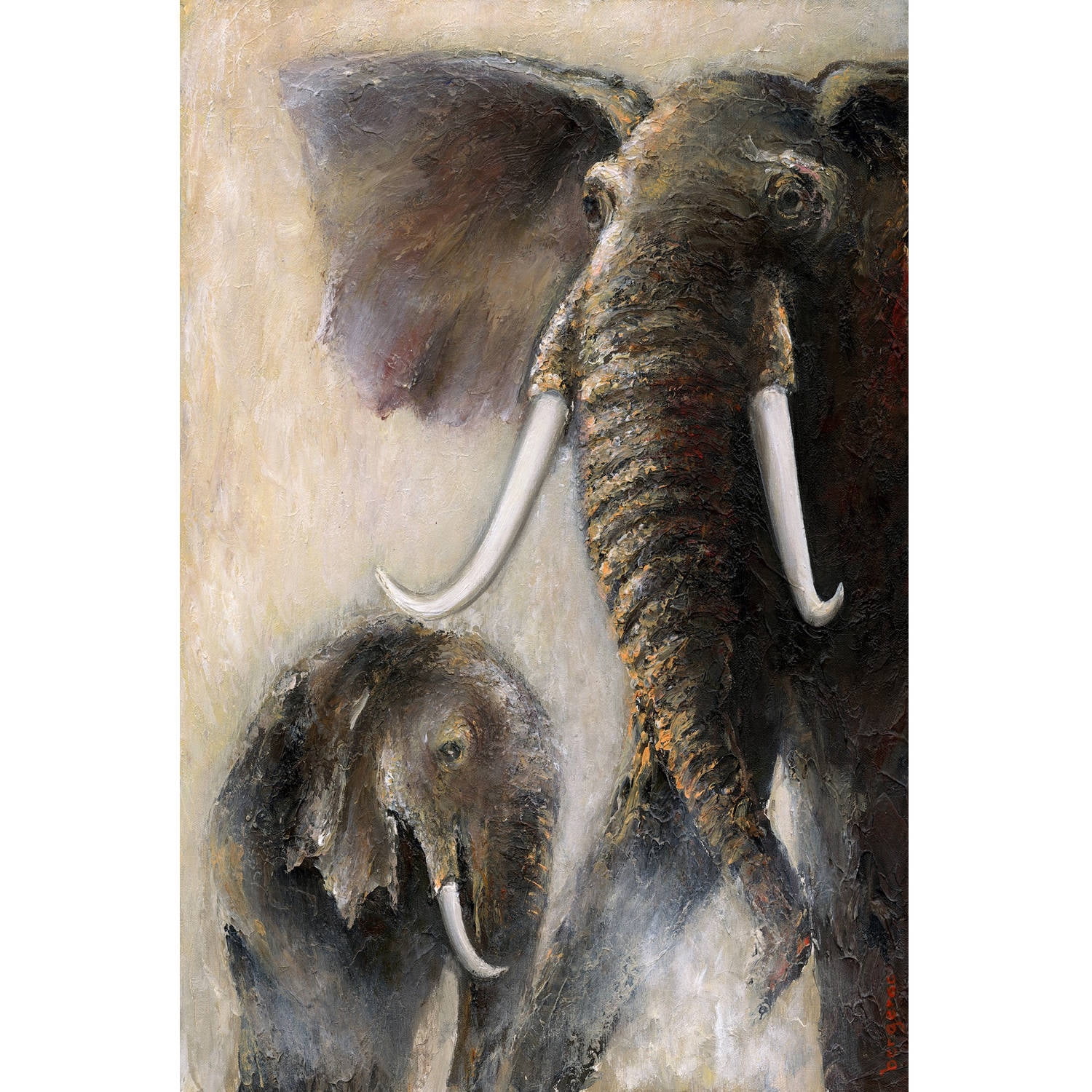 Marmont Hill "In Her Protection" by Bergerac Painting Print on Wrapped Canvas